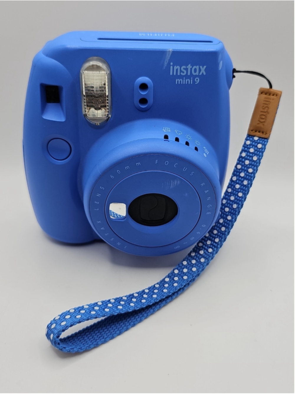 Fujifilm Instax Mini 9 Instant Film Camera Blue Tested & Working